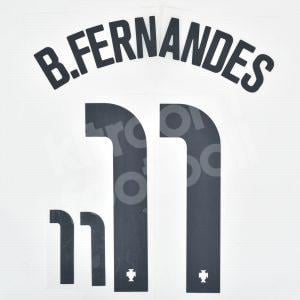 EURO 2020-21 Portugal Away Name Number Set #11 B. FERNANDES Repro