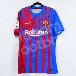 2021-22 Barcelona Home Shirt Signed #25 AUBAMEYANG Match Un Worn Liga - Image 3