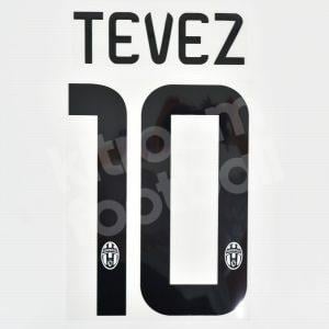2014-15 Juventus Home Name Number Set #10 TEVEZ Repro