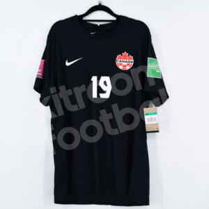 2021-22 Canada Away Shirt #19 DAVIES XL Black Qatar FIFA World Cup 2022 Qualifiers - Image 3