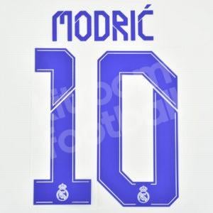 2021-22 Real Madrid Home Name Set #10 MODRIC Cup Version Repro