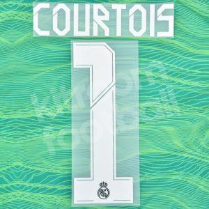 2021-22 Real Madrid GK Name Set #1 COURTOIS Cup Version Repro White