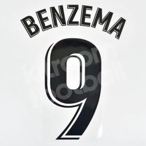 2018-19 Real Madrid Home Name Set #9 BENZEMA Liga Repro