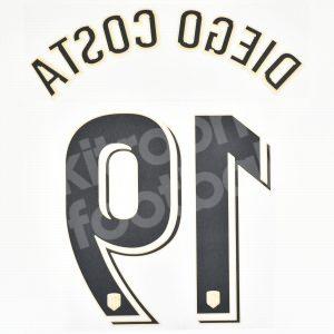 Original Player Issue 2018-19 Atletico Madrid Third Name Number Set #19 DIEGO COSTA - Image 3