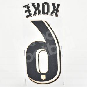 Original Player Issue 2018-19 Atletico Madrid Third Name Number Set #6 KOKE - Image 3
