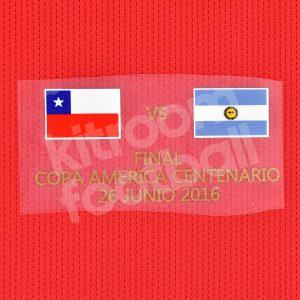2016 Chile Copa America Final Match Detail MDT Patch vs Argentina Repro