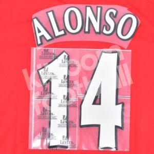 2004-05 Liverpool Home Name Number Set #14 XABI ALONSO Champions League