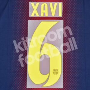 2012-14 Barcelona Home Name Number Set #6 XAVI Repro v2
