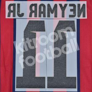 2013-14 Barcelona Home Name Number Set #11 NEYMAR JR Repro v2 - Image 3