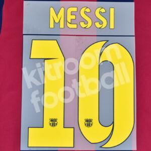 2014-15 Barcelona Home Name Number Set #10 MESSI Repro v1 - Image 1