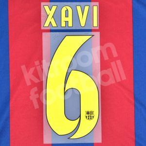 2014-15 Barcelona Home Name Number Set #6 XAVI Repro