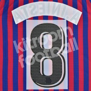 2018-19 Barcelona Home Name Number Set #8 A.INIESTA Repro - Image 3