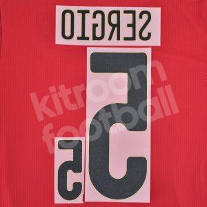 2019-22 Spain Home Name Number Set #5 SERGIO Repro - Image 3