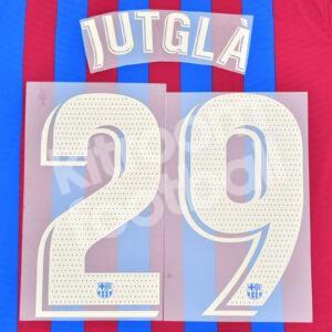 2021-22 Barcelona Home Name Number Set #29 JUTGLA La Liga Repro