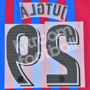 2021-22 Barcelona Home Name Number Set #29 JUTGLA La Liga Repro - Image 3