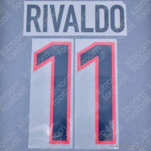 1998-00 Barcelona Away Name Set #11 RIVALDO (Repro)
