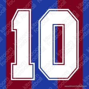 1980-91 Barcelona Home Number #10 MARADONA (Repro)