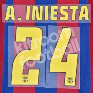 2004-06 Barcelona Name Set Repro- #24 A. INIESTA (Home)