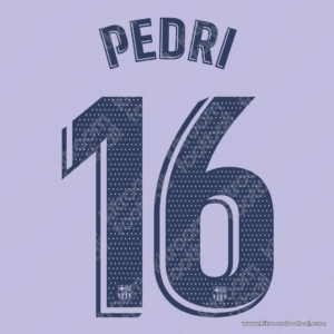 2021-22 La Liga Barcelona Away Name Set #16 PEDRI (Repro)