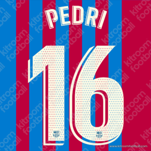 2021-22 Barcelona La Liga Home Name Set #16 PEDRI (HQ Repro)