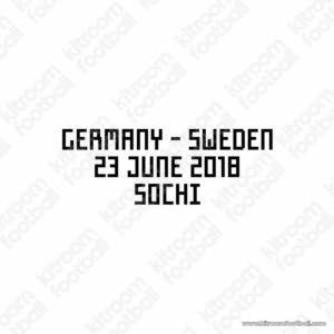 2018 Germany FIFA World Cup Home Match Details MDT Patch vs Sweden (Repro) - Image 1