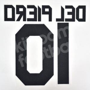 2010-12 Juventus Home Name Number Set #10 DEL PIERO Repro V1 - Image 3