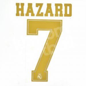 2019-20 Real Madrid Home Name Set #7 HAZARD Cup Version Repro