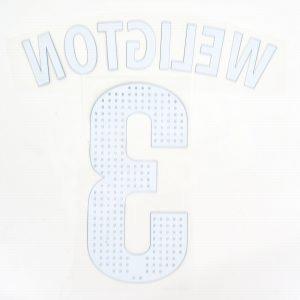 2012-13 Malaga CF Home Name Number Set #3 WELIGTON Repro - Image 3