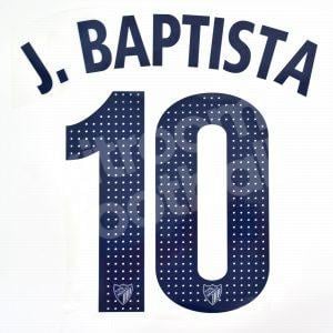 2012-13 Malaga CF Home Name Number Set #10 J. BAPTISTA Repro