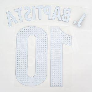 2012-13 Malaga CF Home Name Number Set #10 J. BAPTISTA Repro - Image 3