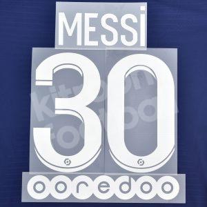 2021-22 PSG Paris Home Name Number Set #30 MESSI Ligue 1 Repro