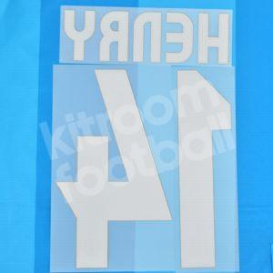 Original Player Issue 2007-08 Barcelona Name Number Set #14 HENRY - Image 3