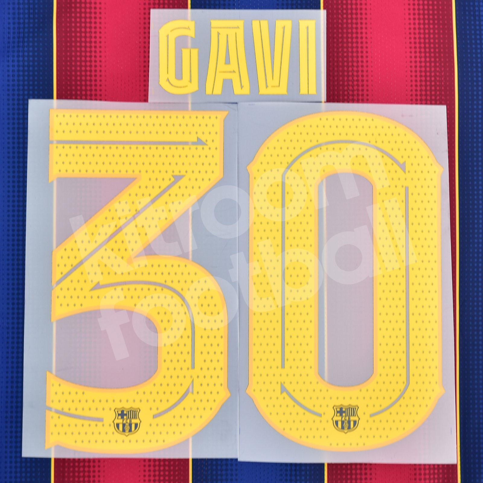 2021-22 Barcelona Third Name Number Set #30 GAVI Champions