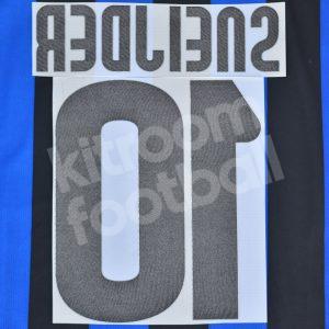 2009-11 Inter Milan Home Name Number Set #10 SNEIJDER Repro - Image 3