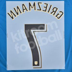 Original Player Issue 2018-19 Atletico Madrid Third Name Number Set #7 GRIEZMANN - Image 3