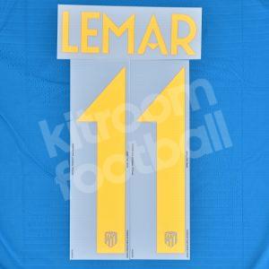 Original Player Issue 2018-19 Atletico Madrid Third Name Number Set #11 LEMAR European Version
