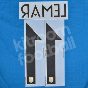 Original Player Issue 2018-19 Atletico Madrid Third Name Number Set #11 LEMAR European Version - Image 3
