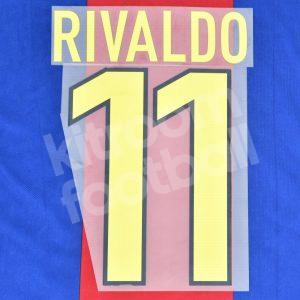 1998-00 Barcelona Home Name Number Set #11 RIVALDO Repro