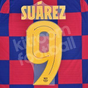 Original Player Issue 2019-20 Barcelona Home Name Number Set #9 SUAREZ European Version