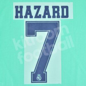 2019-20 Real Madrid Third Name Set #7 HAZARD Cup Version Repro