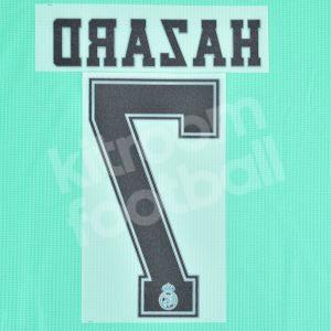 2019-20 Real Madrid Third Name Set #7 HAZARD Cup Version Repro - Image 3