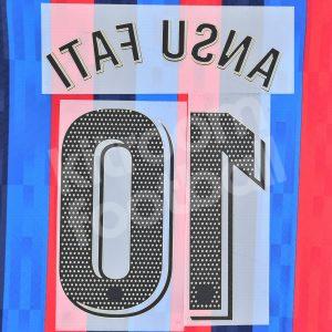 2022-23 Barcelona Home Name Number Set #10 ANSU FATI La Liga Repro - Image 3