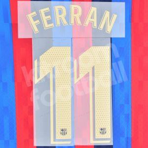 2022-23 Barcelona Home Name Number Set #11 FERRAN La Liga Repro