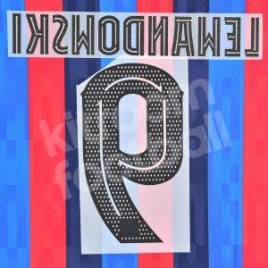 2022-23 Barcelona Home Name Number Set #9 LEWANDOWSKI Repro - Image 3