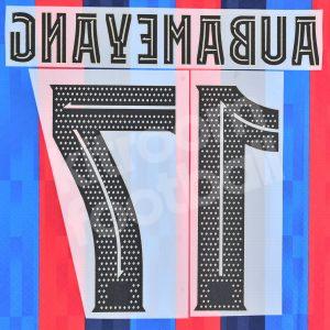 2022-23 Barcelona Home Name Number Set #17 AUBAMEYANG Repro - Image 3