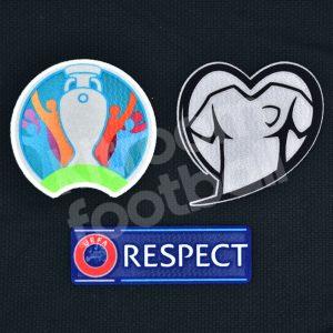 Original Player Issue UEFA Euro 2020 2021 Qualifers Patch Badge + Respect + Heart - Image 1