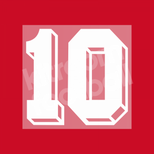 Sevilla Number Retro #10 MARADONA Flock Terciopelo Dorsal Repro