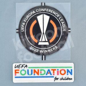 Original Player Issue 2022-23 UEFA Conference League Winner 2022 Patch Roma - Image 4
