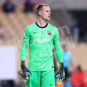 2020-21 Barcelona Player Issue Goalkeeper Shirt #1 TER STEGEN Final Copa del Rey 2021 L BNWT - Image 4