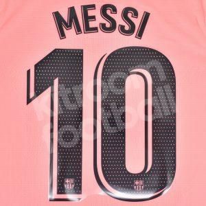 Original Player Issue 2018-19 Barcelona Third Name Number Set #10 MESSI Avery